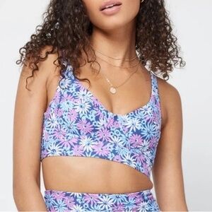 L*SPACE Sports Bra in “Oopsie Daisy” Floral – Size Small